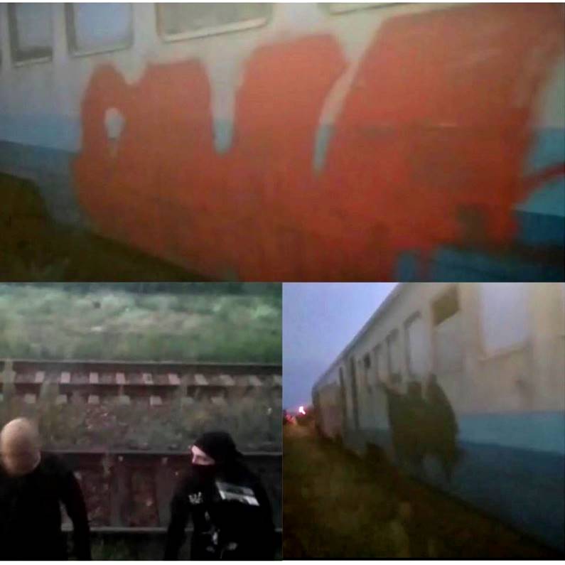 Одеські залізничники закликають Нацполіцію суворо покарати вандалів, які розмалювали три пасажирські вагони на Херсонщині - 0